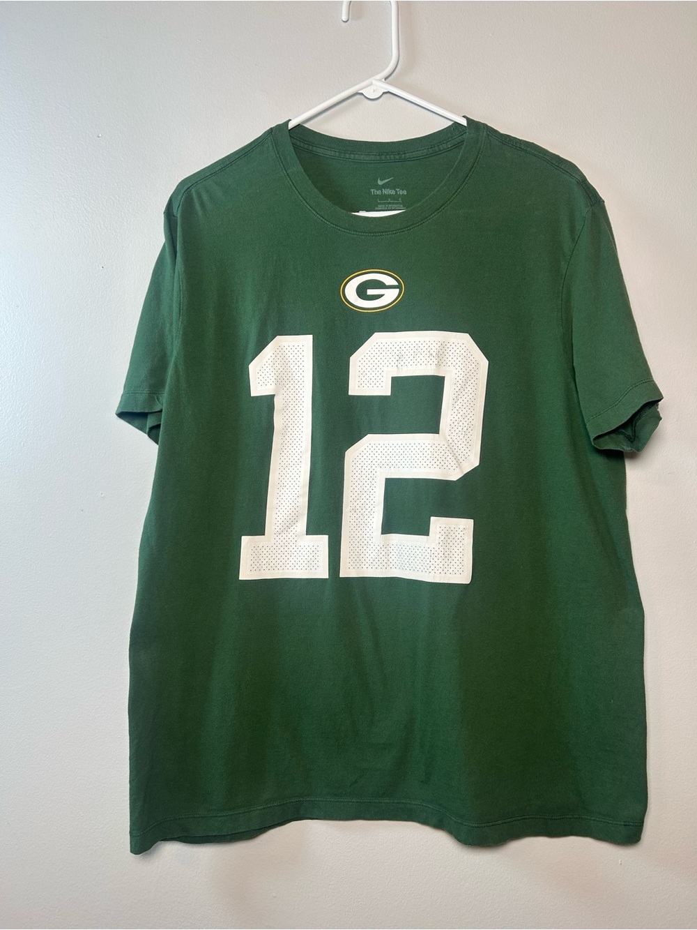 Nike Green Bay Packers Aaron Rodgers 12 Graphic T-Shirt Mens Large Green NFL Tee